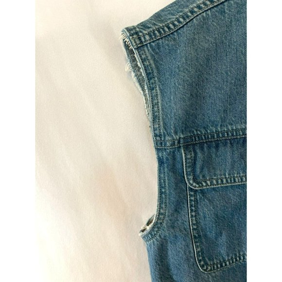 Madewell Women's Collared Denim Vest Light Wash Size Small With Pockets - Picture 5 of 12